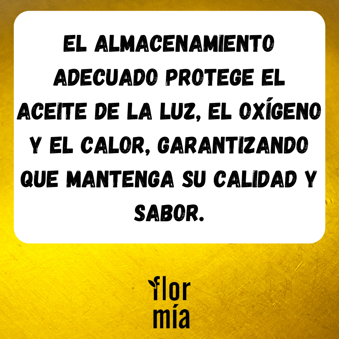 Almacenamiento del aceite de Oliva